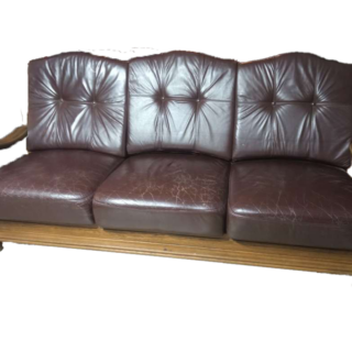 vintage fa keretes bőr ülőgarnitúra kanapé stílusos elegáns kényelmes yupie