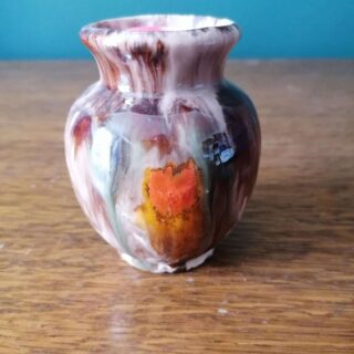 Barna, márvány mintás kerámia váza yupie