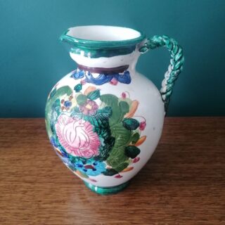 vintage kerámia váza díszes motívummal antik értékes yupie