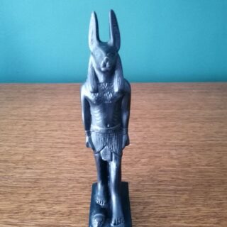 Anubis egyiptomi isten szobor utánzat, dekoráció, yupie