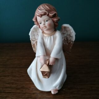 Porcelán angyal dekoráció, dekoráció, yupie
