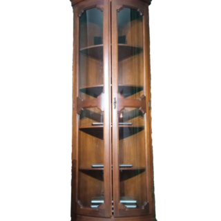 klasszikus olasz sarokszekrény elegáns stílusos üvegajtó tárolószekrény yupie