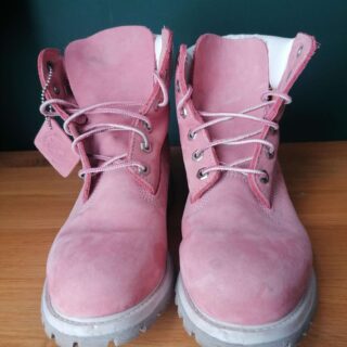 Rózsaszín Timberland vízálló bőr bakancs, cipők, női cipők, yupie