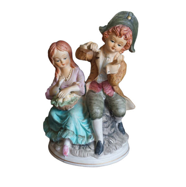 Vintage porcelán figura, dekoráció, yupie