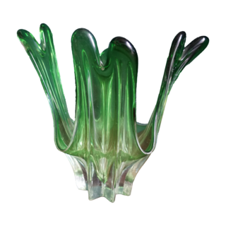 Zöld üvegváza, dekoráció, vázák, yupie
