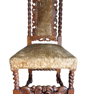 Antik faragott tölgyfa szék, bútorok, yupie