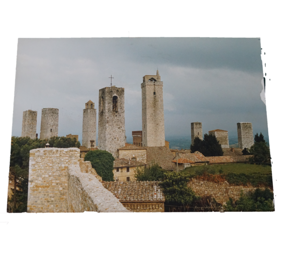 San Gimignano lakótornyok dekorkép, keret nélkül, dekoráció, képek, yupie