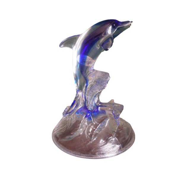 Crystal D'Arques kristály delfin figura, dekoráció, yupie