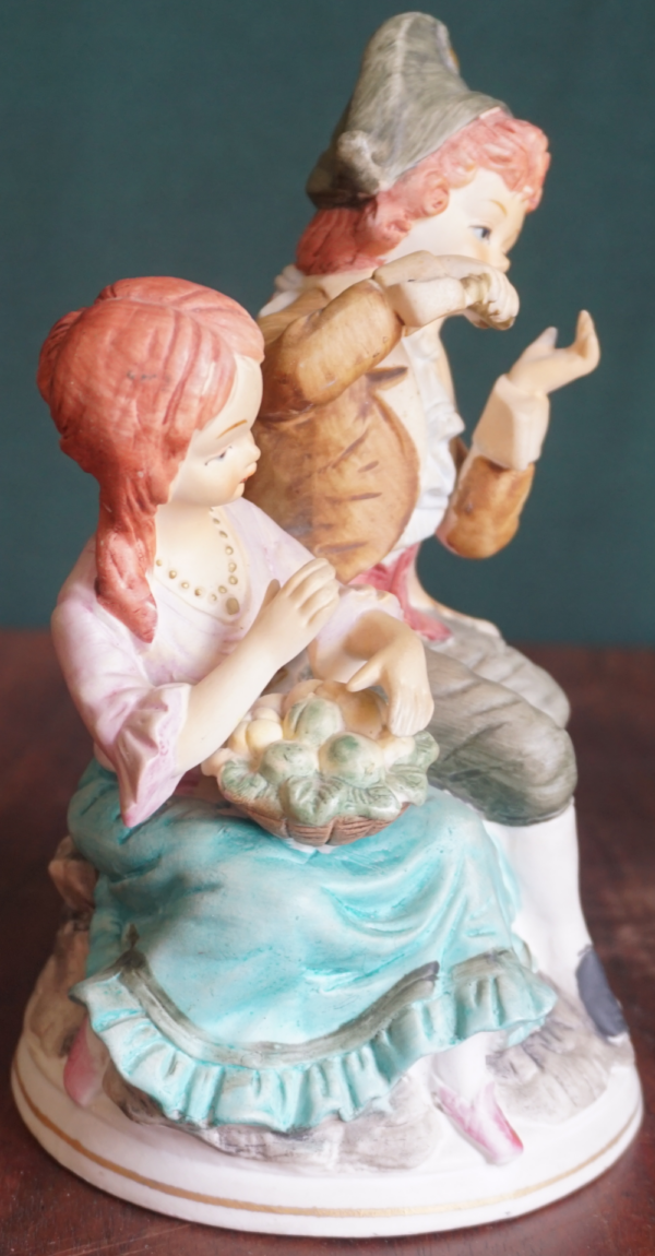 Vintage porcelán figura, dekoráció, yupie