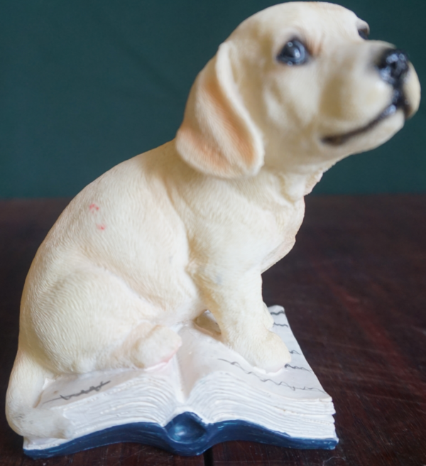 Vintage labrador műanyag figura, dekoráció, yupie