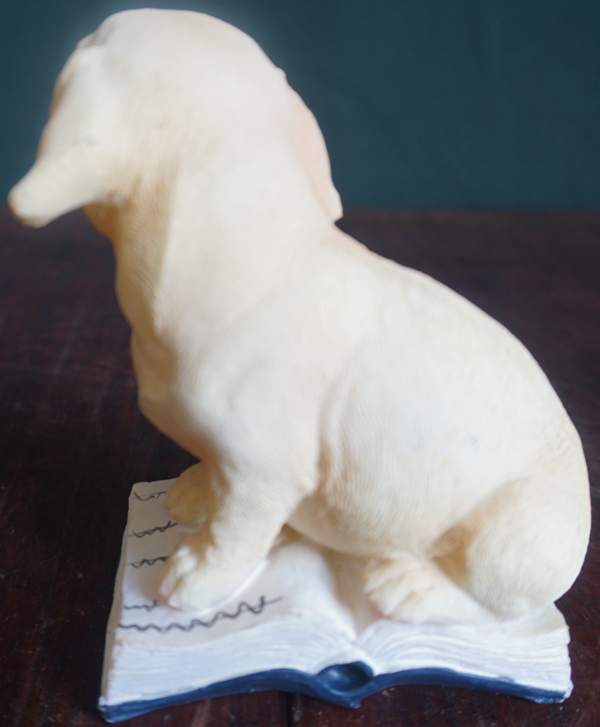 Vintage labrador műanyag figura, dekoráció, yupie