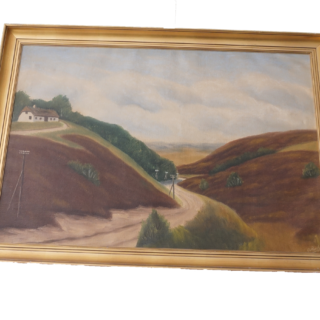 A. Fischer festmény: Ház a dombon (eredeti cím ismeretlen), dekoráció, képek, yupie