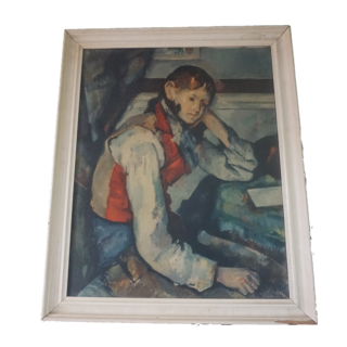 Paul Cezanne: A fiú a vörös mellényben (másolat), dekoráció, képek, yupie