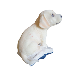 Vintage labrador műanyag figura, dekoráció, yupie