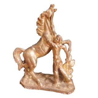 Aranyozott lovas dekoráció, dekoráció, yupie