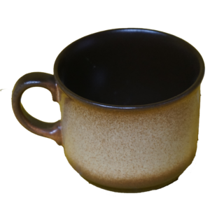 Négyszemélyes barna kerámia kávés készlet (csésze és csészealj), háztartási cikkek, konyhai eszközök, yupie