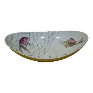 Bavaria Heinrich halas díszítésű porcelán tál, háztartási cikkek, konyhai eszközök, yupie