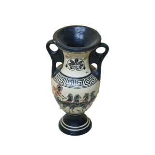 Kézzel készített görög motívumos váza, dekoráció, vázák, yupie